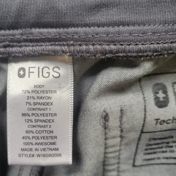 FIGS Zamora Jogger Scrub Pants Women's Small Graphite Gray 6-Pocket Activewear - Picture 3 of 11